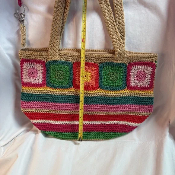 The Sak Crochet Kenya stripe Tote Bag multi - Picture 7 of 14